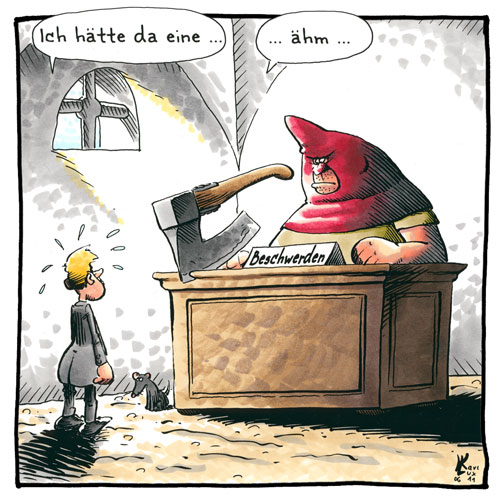 Cartoon 058, Beschwerdemanagement